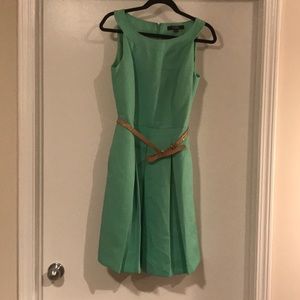 Pleated Green Dress